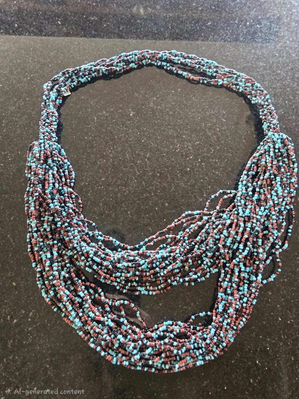 Indonesian Boho Tiered Multi-Strand Artisan Statement Necklace